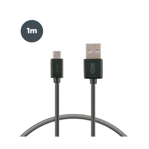Ksix bxcusb01 negro / cable usb-a (m) a microusb (m) 1 metro